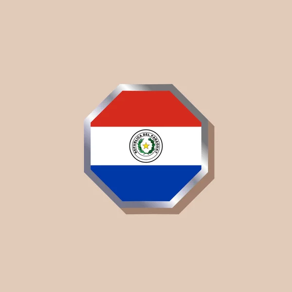 Illustration Paraguay Flag Template — Vector de stock