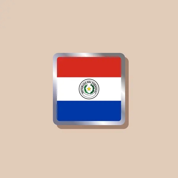 Illustration Paraguay Flag Template — 스톡 벡터
