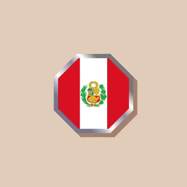 Illustration Peru Flag Template — Image vectorielle