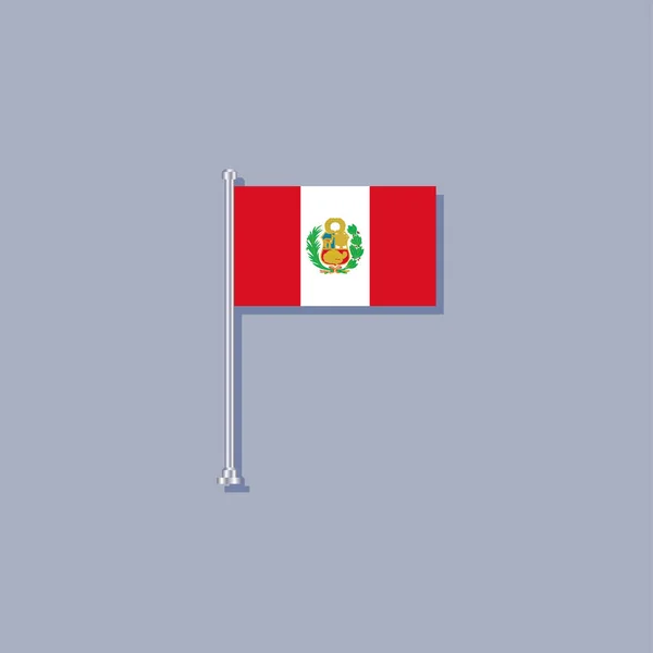 Illustration Peru Flag Template — Archivo Imágenes Vectoriales