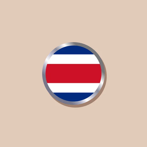 Illustration Costa Rica Flag Template — ストックベクタ