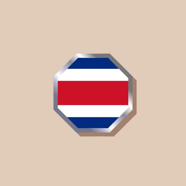 Illustration Costa Rica Flag Template — Vettoriale Stock