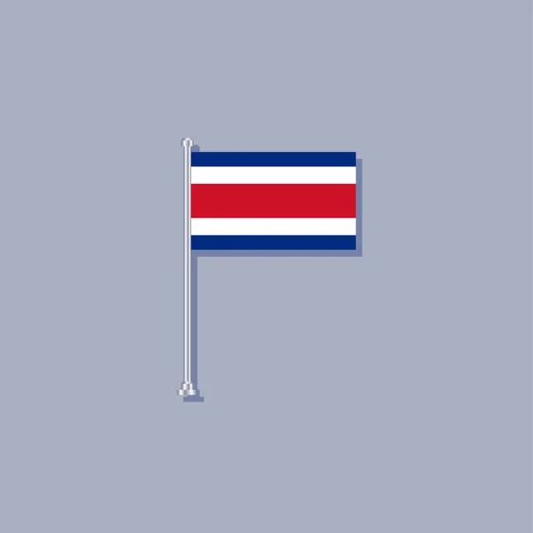 Illustration Costa Rica Flag Template — Stockvektor