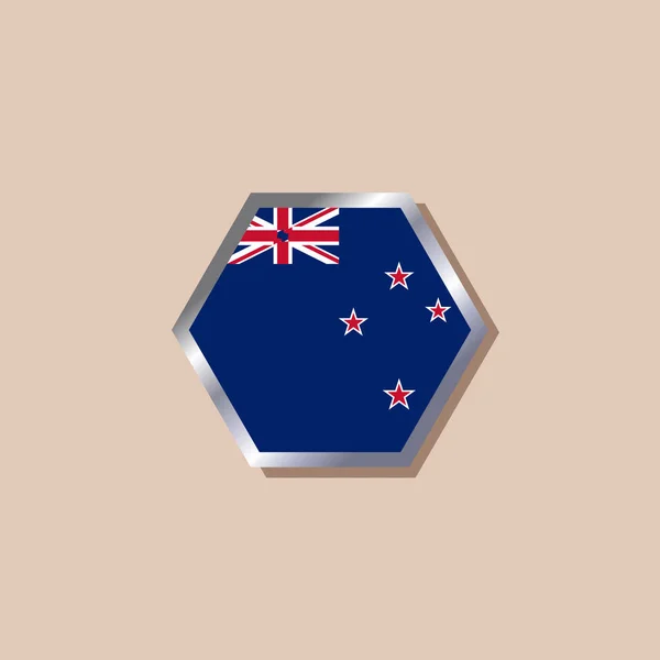 Illustration New Zealand Flag Template — ストックベクタ