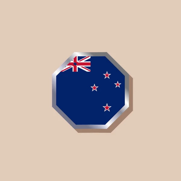 Illustration New Zealand Flag Template — Stock vektor