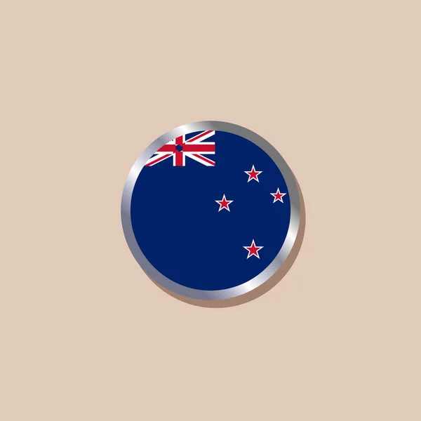 Illustration New Zealand Flag Template — Stock vektor