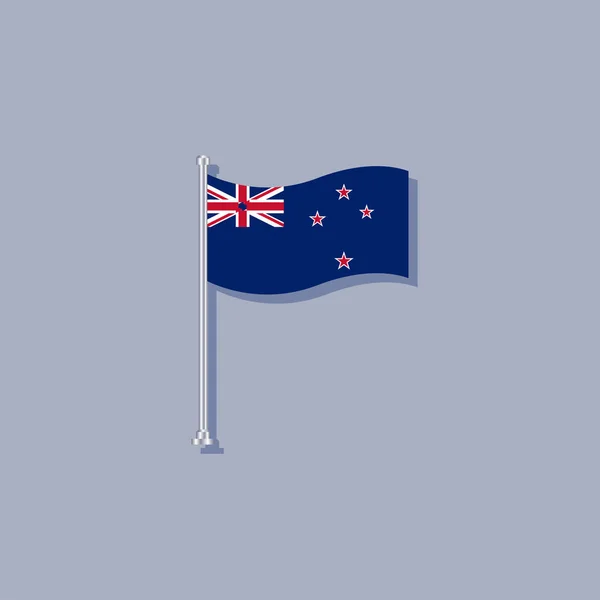 Illustration New Zealand Flag Template — Stok Vektör