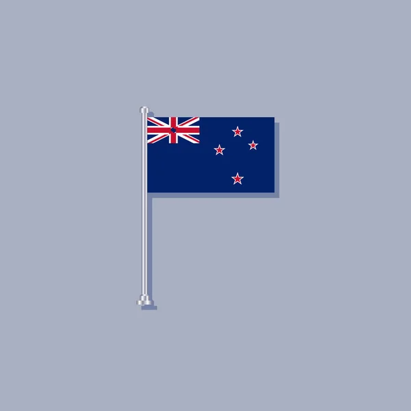 Illustration New Zealand Flag Template — Vetor de Stock