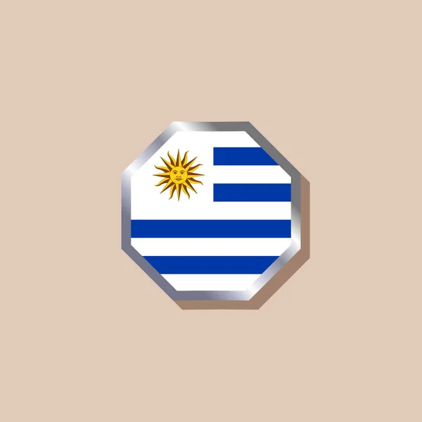 Illustration Uruguay Flag Template — Vetor de Stock