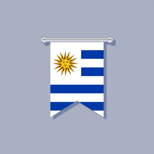 Illustration Uruguay Flag Template — ストックベクタ