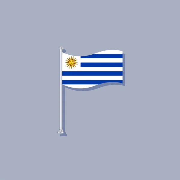 Illustration Uruguay Flag Template — ストックベクタ