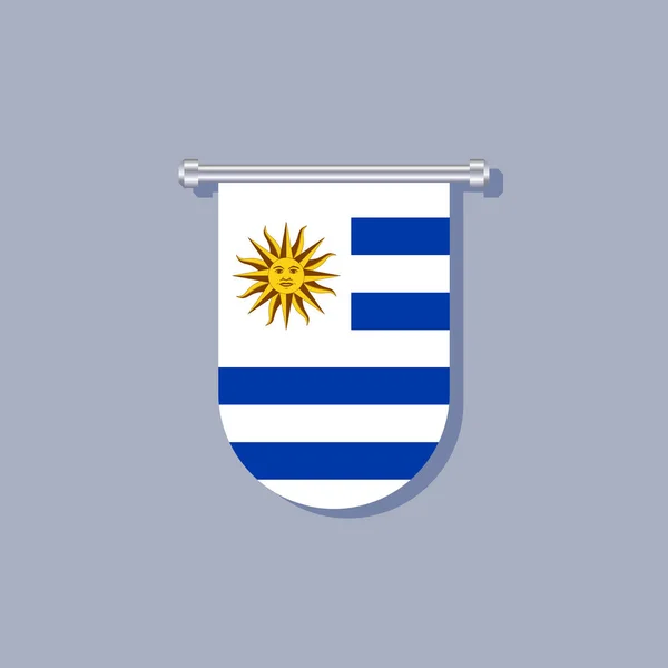Illustration Uruguay Flag Template — ストックベクタ