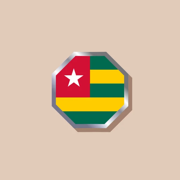 Illustration Togo Flag Template — Vettoriale Stock