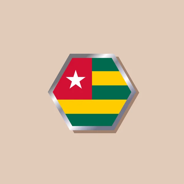 Illustration Togo Flag Template — Stockový vektor