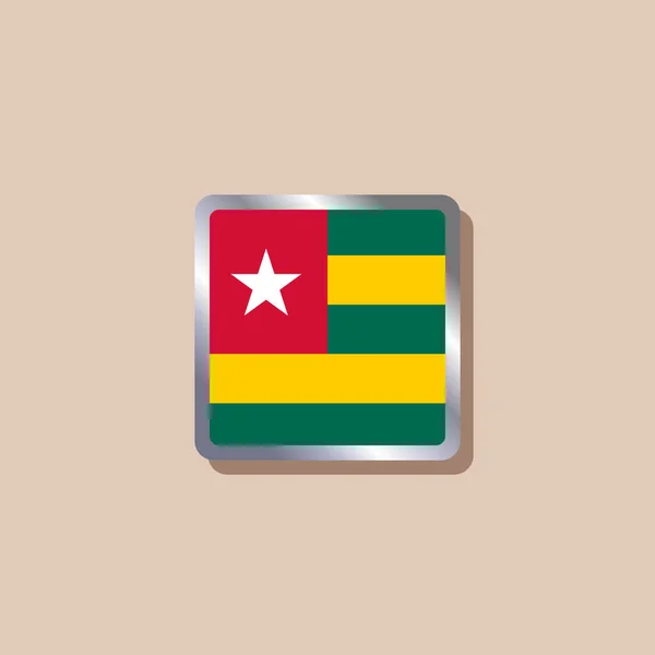 Illustration Togo Flag Template — ストックベクタ