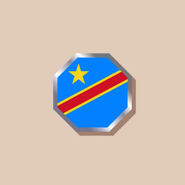 Σημαία Λαϊκής Δημοκρατίας Του Κονγκό — Διανυσματικό Αρχείο