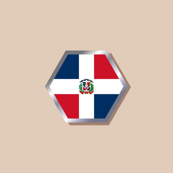 Illustration Dominican Republic Flag Template — Wektor stockowy