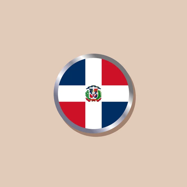 Illustration Dominican Republic Flag Template — Stockvektor