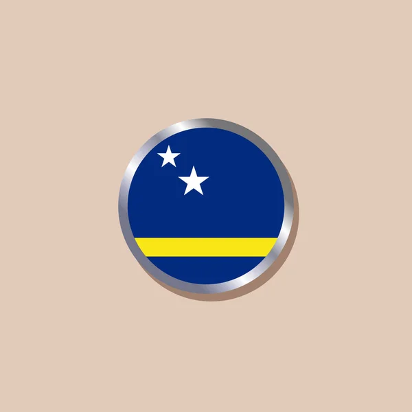 Illustration Curacao Flag Template — Vector de stock