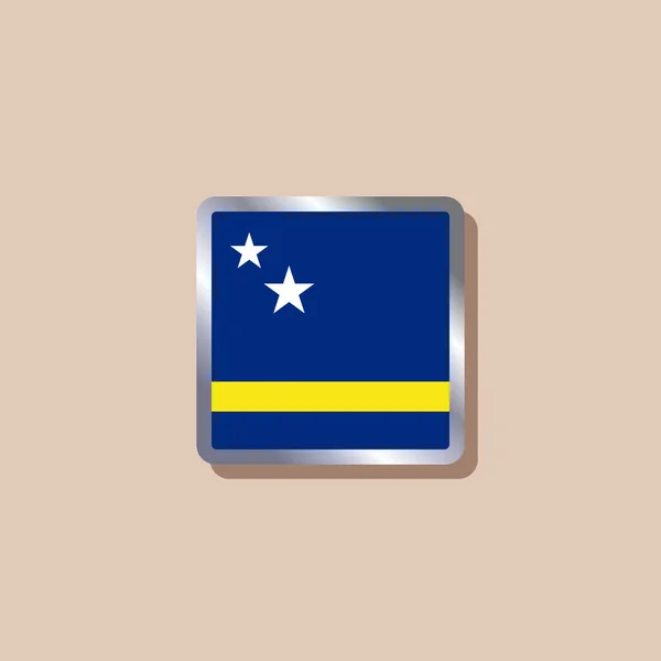 Illustration Curacao Flag Template — Stockvektor