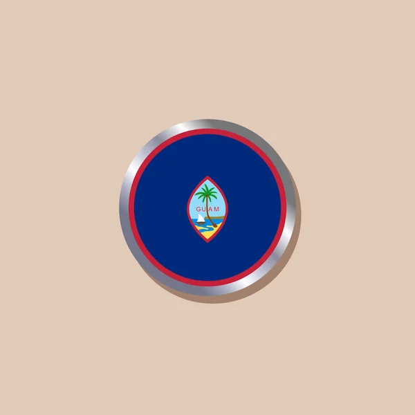 Illustration Guam Flag Template — Stok Vektör