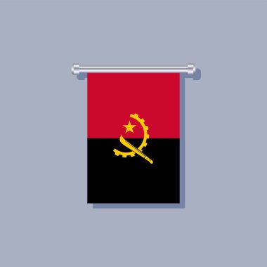 Illustration of Angola flag Template