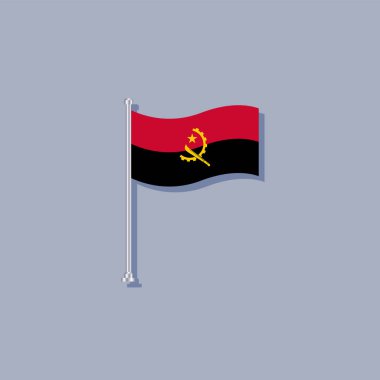 Illustration of Angola flag Template