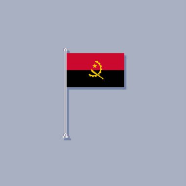 Illustration of Angola flag Template