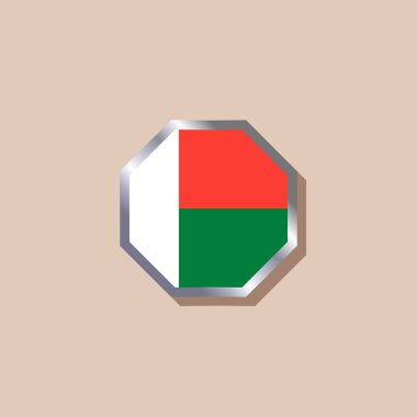 Illustration of Madagascar flag Template