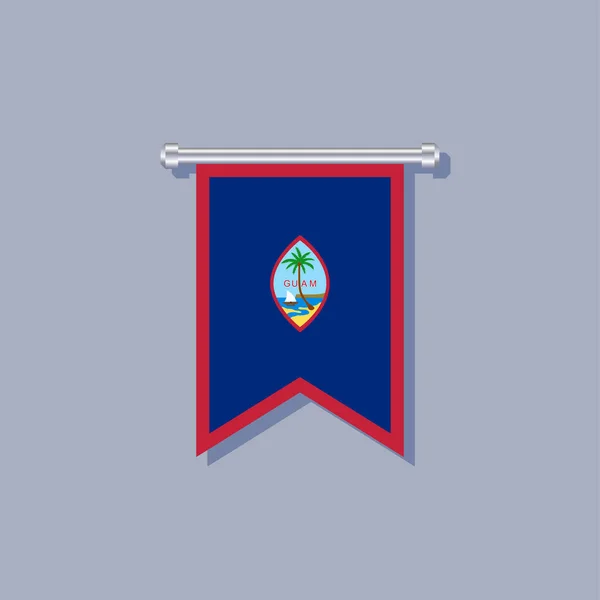 Illustration Guam Flag Template — Stok Vektör