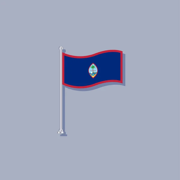 Illustration Guam Flag Template — Stockvector