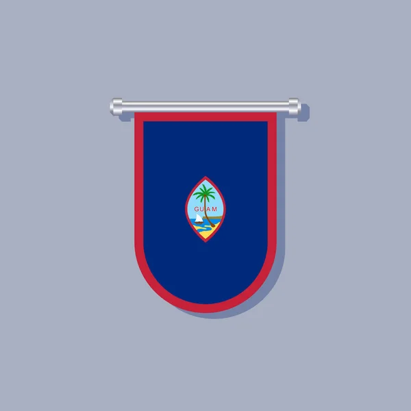 Illustration Guam Flag Template — Stok Vektör