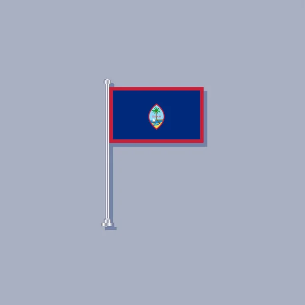 Illustration Guam Flag Template — Stockvektor