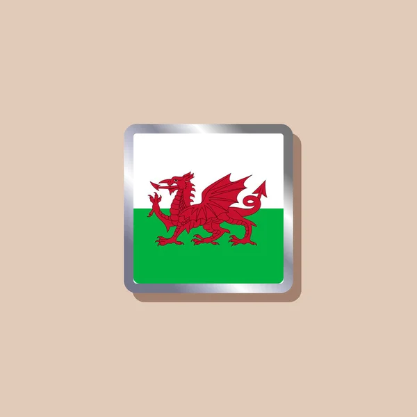 Illustration Wales Flag Template — Image vectorielle