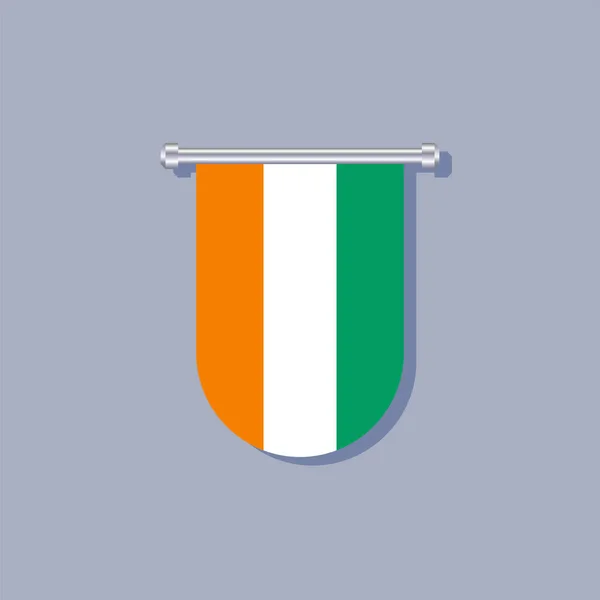 Illustration Ivory Coast Flag Template — Stock vektor