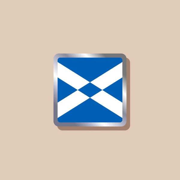 Illustration Scotland Flag Template — ストックベクタ