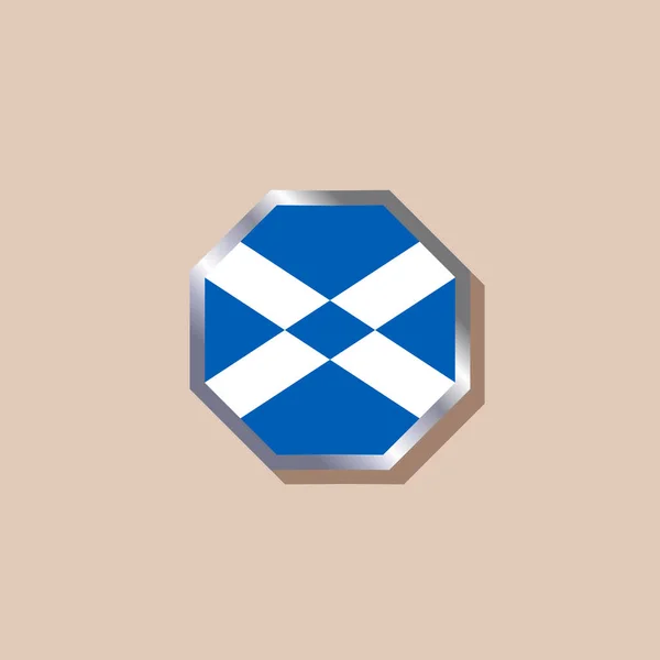 Illustration Scotland Flag Template — Vetor de Stock
