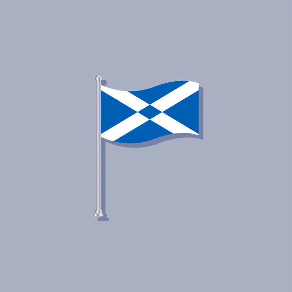 Illustration Scotland Flag Template — Stok Vektör