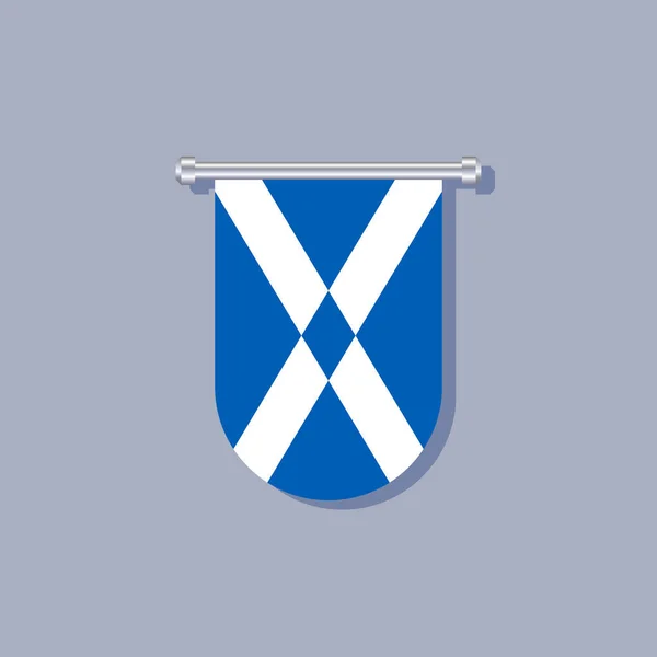 Иллюстрация Шаблона Флага Шотландии — стоковый вектор
