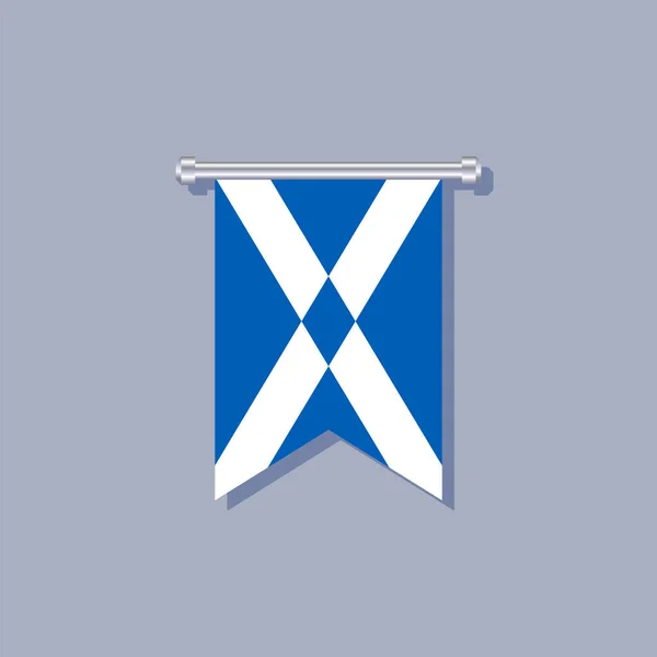 Illustration Scotland Flag Template — ストックベクタ