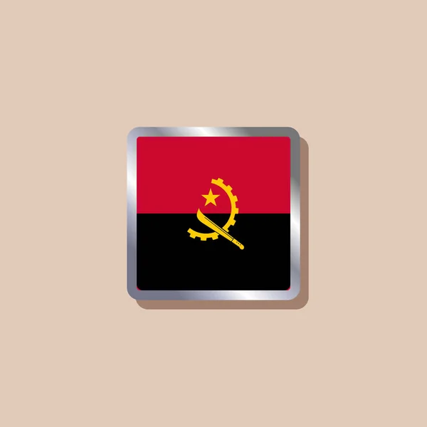 Illustration Angola Flag Template — Stockvektor