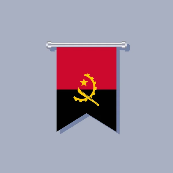Εικονογράφηση Του Προτύπου Σημαίας Της Αγκόλας — Διανυσματικό Αρχείο