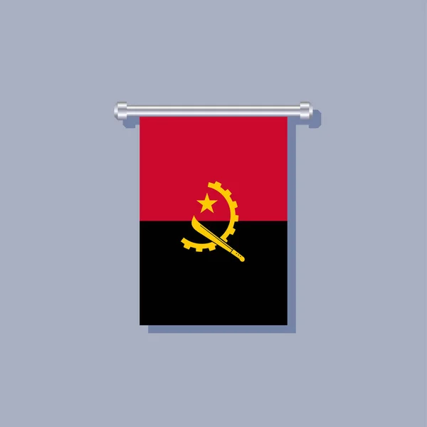 Иллюстрация Шаблона Флага Анголы — стоковый вектор