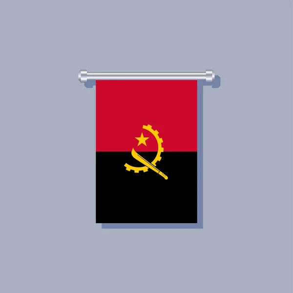 Illustration Angola Flag Template — Stockvector