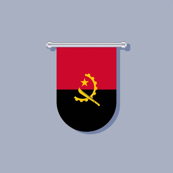 Illustration Angola Flag Template – Stock-vektor