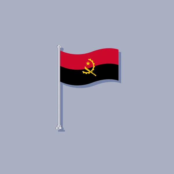 Illustration Angola Flag Template — Stock Vector