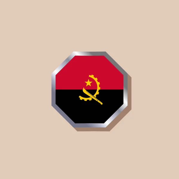 Illustration Angola Flag Template — Stockvektor