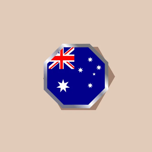 Illustration Australia Flag Template — Stock vektor
