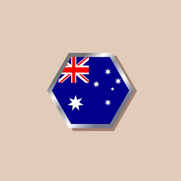 Illustration Australia Flag Template — 스톡 벡터