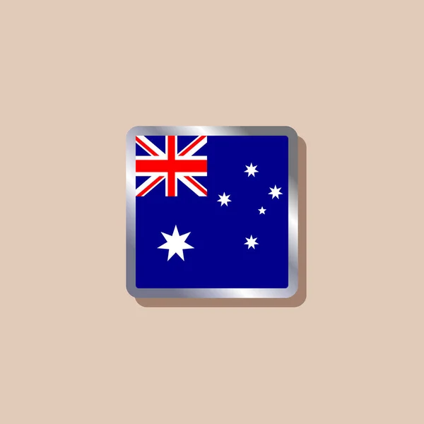 Illustration Australia Flag Template — Stok Vektör